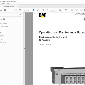 CAT ELECTROHYDRAULIC CONTROL UNIT 12 FUNCTIONS OPERATING & MAINTENANCE MANUAL - PDF DOWNLOAD