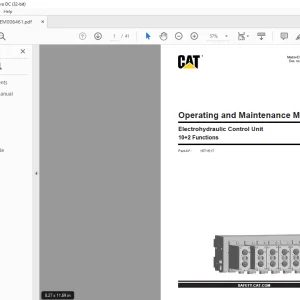 CAT Electrohydraulic Control Unit 10+2 Functions Operating and Maintenance Manual  - PDF DOWNLOAD