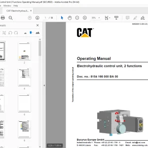 CAT Electrohydraulic Control Unit 2 Functions Operating Manual - PDF DOWNLOAD