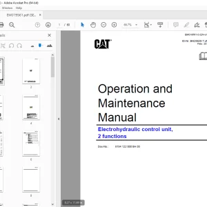 CAT Electrohydraulic Control Unit 2 Functions Operation & Maintenance Manual - PDF DOWNLOAD