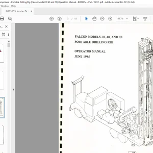 CAT FALCON 30 40 & 70 PORTABLE DRILLING OPERATOR MANUAL (BI009654) - PDF DOWNLOAD