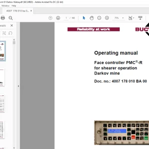 CAT Face controller PMC®-R for shearer operation Darkov mine Operating Manual - PDF DOWNLOAD