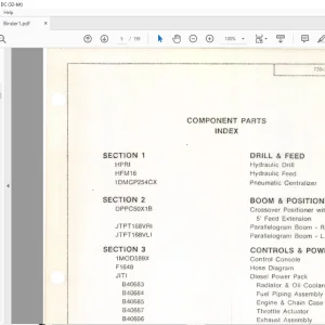 CAT Hydraulic Jumbo Component Parts List Manual (BI010269) - PDF DOWNLOAD