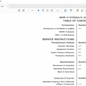 CAT MARK III HYDRAULIC JUMBOS MAINTENANCE & SERVICE MANUAL (BI009853) - PDF DOWNLOAD