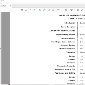 CAT MARK IIIA Hydraulic Jumbo OPERATOR MANUAL (BI008970) - PDF DOWNLOAD