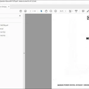 CAT Marion Dresser 2040 Maintenace & Operation Manual BI115379 - PDF DOWNLOAD