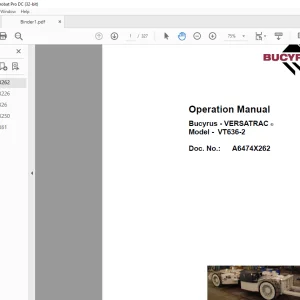 CAT Roof Support Bucyrus VT636-2 VERSATRAC Operation Manual A6474X262 - PDF DOWNLOAD