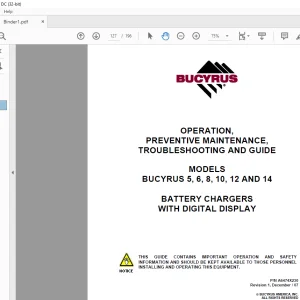 CAT BUCYRUS 2000 DUAL AND SINGLE MOTOR SOLID STATE CONTROLLERS OPERATION AND TROUBLESHOOTING GUIDE MANUAL - PDF DOWNLOAD