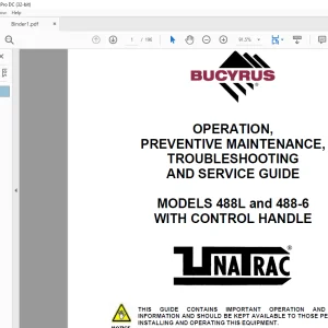 CAT SCOOP 488L & 488-6 WITH CONTROL HANDLE OPERATION PREVENTIVE MAINTENANCE TROUBLESHOOTING & SERVICE GUIDE - PDF DOWNLOAD