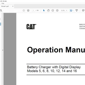 CAT SCOOP 5 6 8 10 12 14 & 16 Battery Charger with Digital Display Operation Manual (BI001975) – PDF DOWNLOAD