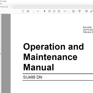 CAT SCOOP SU488 DN OPERATION & MAINTENANCE MANUAL BI016595 - PDF DOWNLOAD