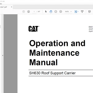 CAT SH630 Roof Support Carrier Operation & Maintenance Manual BI001477 - PDF DOWNLOAD