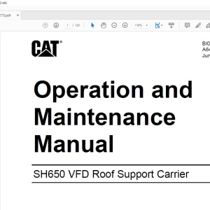 CAT SH650 VFD Roof Support Carrier Operation & Maintenance Manual BI001464 - PDF DOWNLOAD