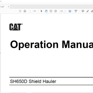 CAT SH650D Shield Hauler Operation Manual BI002302 - PDF DOWNLOAD