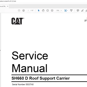 CAT SH660 D Roof Support Carrier Service Manual SN 5003740 - PDF DOWNLOAD