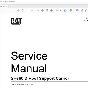 CAT SH660 D Roof Support Carrier Service Manual SN 5003742 - PDF DOWNLOAD