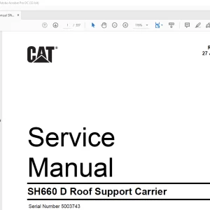 CAT SH660 D Roof Support Carrier Service Manual SN 5003743 - PDF DOWNLOAD