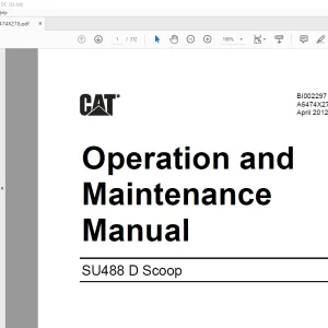 CAT SU488 D Scoop Operation & Maintenance Manual (BI002297) - PDF DOWNLOAD