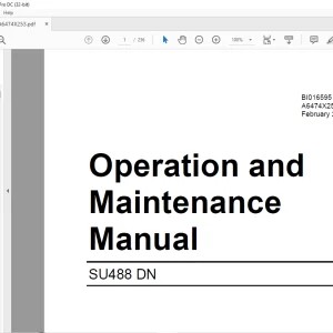 CAT SU488 DN Operation & Maintenance Manual (A6474X253) - PDF DOWNLOAD