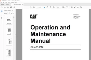 CAT SU488 DN Operation & Maintenance Manual (BI001974) - PDF DOWNLOAD