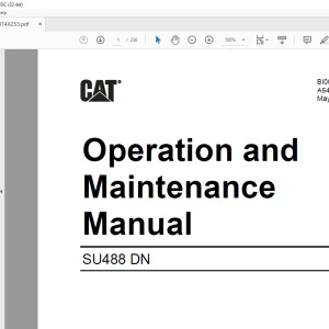 CAT SU488 DN Operation & Maintenance Manual (BI001974) - PDF DOWNLOAD