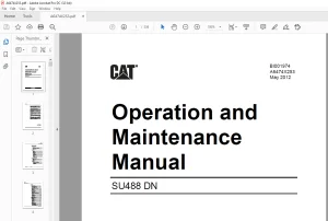 CAT SU488 DN Operator's Manual BI001974 PDF