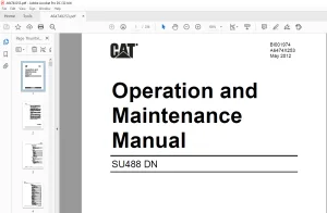 CAT SU488 DN Operation & Maintenance Manual (BI001974) - PDF DOWNLOAD