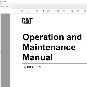 CAT SU488 DN Operation & Maintenance Manual (BI001974) - PDF DOWNLOAD