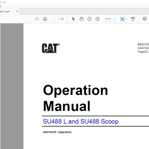CAT SU488 L & SU488 Scoop Operation Manual (A6474X235) - PDF DOWNLOAD