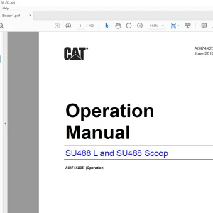 CAT SU488 L & SU488 Scoop Operation Manual (A6474X235) - PDF DOWNLOAD