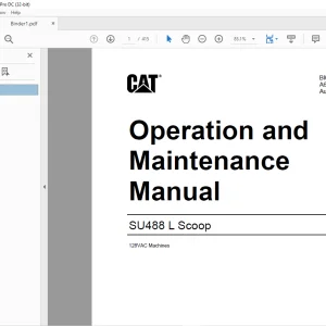 CAT SU488 L Scoop Operation and Maintenance Manual - PDF DOWNLOAD