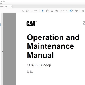 CAT SU488 L Scoop Operation and Maintenance Manual A6474X433 - PDF DOWNLOAD