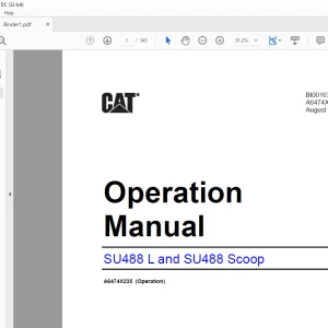 CAT SU488 L and SU488 Scoop Operation Manual - PDF DOWNLOAD