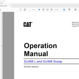 CAT SU488 L and SU488 Scoop Operation Manual BI001639 - PDF