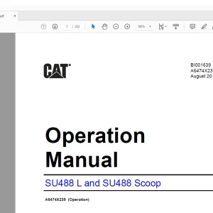 CAT SU488 L and SU488 Scoop Operation Manual BI001639 - PDF DOWNLOAD