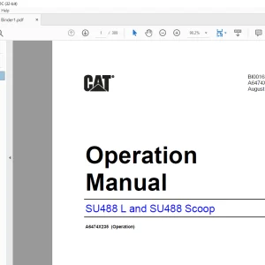 CAT SU488 L and SU488 Scoop Operation Manual BI001639  - PDF DOWNLOAD
