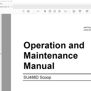 CAT SU488D Scoop Operation & Maintenance Manual (A6474X253) - PDF DOWNLOAD