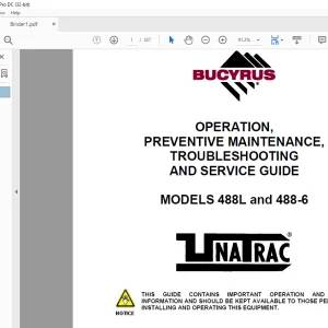 CAT Scoop 488L & 488-6 Operation, Preventive Maintenance, Troubleshooting & Service Guide Manual PN A6474X210