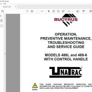 CAT Scoop 488L & 488-6 WITH CONTROL HANDLE Operation, Troubleshooting & Service Guide Manual PN A6474X235 - PDF