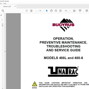 CAT Scoop 488L and 488-6 OPERATION, PREVENTIVE MAINTENANCE TROUBLESHOOTING AND SERVICE GUIDE MANUAL A6474X210 - PDF DOWNLOAD
