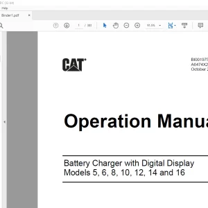CAT Scoop 5 6 8 10 12 14 & 16 Battery Charger Operation Manual (BI001975) - PDF DOWNLOAD