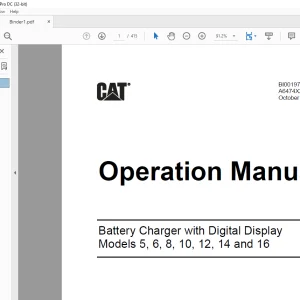 CAT Scoop 5, 6, 8, 10, 12, 14 & 16 Battery Charger with Digital Display Operation Manual BI001975 - PDF DOWNLOAD
