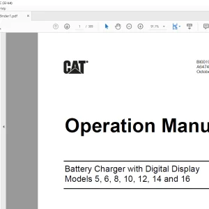 CAT Scoop 5, 6, 8, 10, 12, 14 and 16 Battery Charger with Digital Display Operation Manual BI001975 - PDF DOWNLOAD