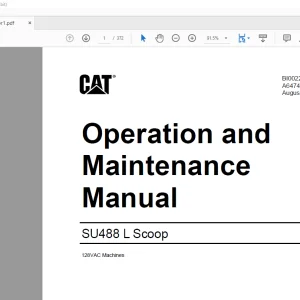 CAT Scoop SU488 L Operation and Maintenance Manual (BI002292) - PDF DOWNLOAD