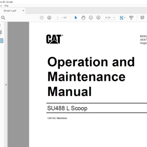 CAT Scoop SU488 L Operation and Maintenance Manual (BI002292) - PDF DOWNLOAD