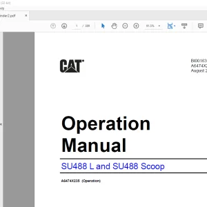 CAT Scoop SU488 L and SU488 Operation Manual (BI001639) - PDF DOWNLOAD
