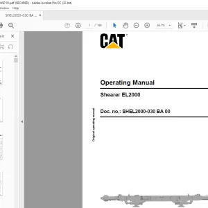 CAT Shearer EL2000 Operating Manual - PDF DOWNLOAD