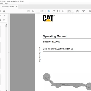 CAT Shearer EL2000 Operating Manual - PDF DOWNLOAD