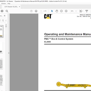 CAT Shearer EL2000 PMC™ Evo-S Control System Operating and Maintenance Manual - PDF DOWNLOAD
