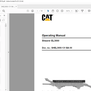 CAT Shearer EL3000 Operating Manual - PDF DOWNLOAD